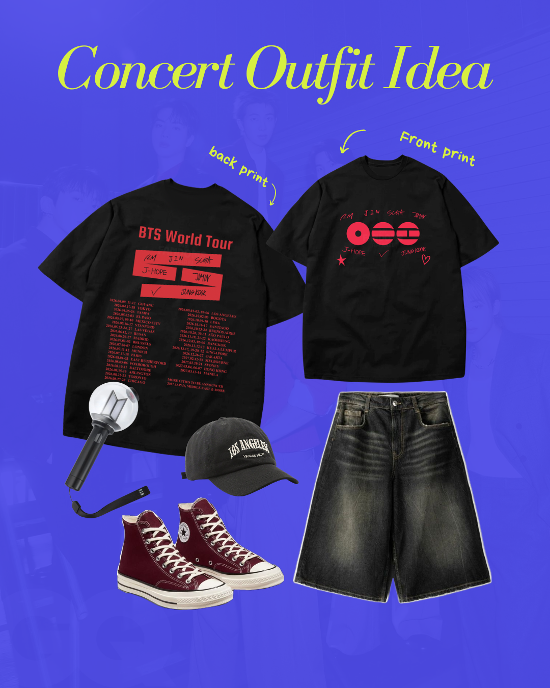BTS - Arirang Tour  - KPop Inspired Tshirt Tees