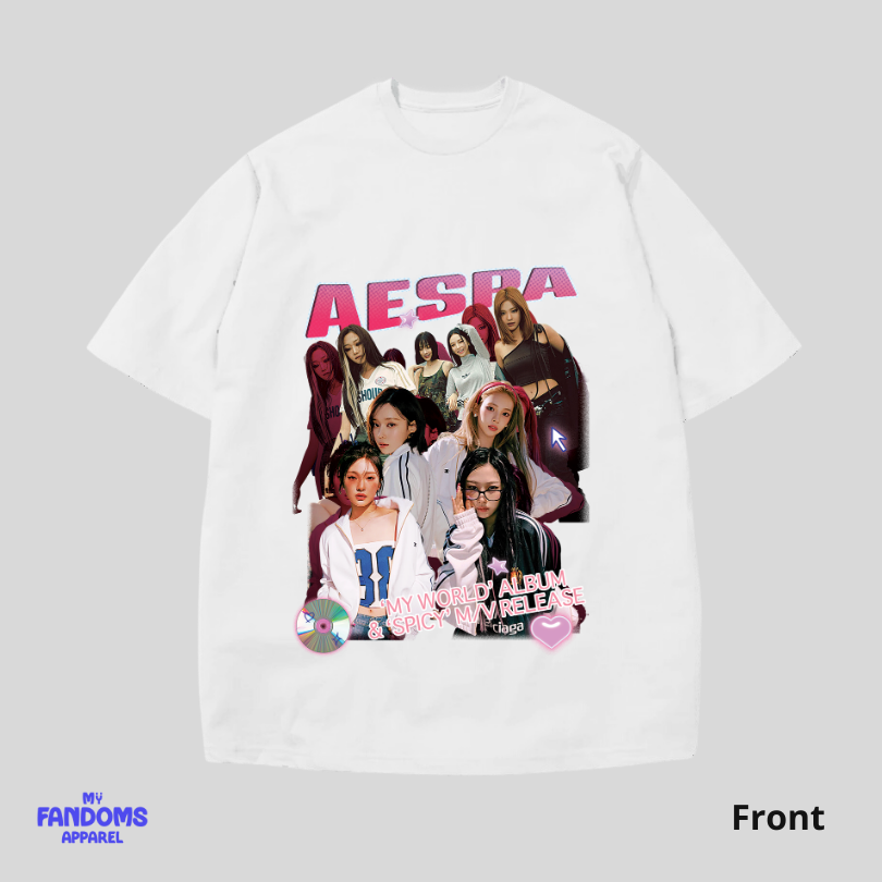 Aespa Kpop Bootleg Vintage Tshirt | Tees Trendy Unisex Urban Fashion