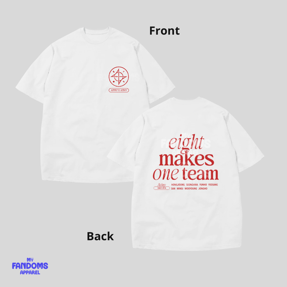 Ateez - 8 Makes 1 - KPop Inspired Tshirt Tees