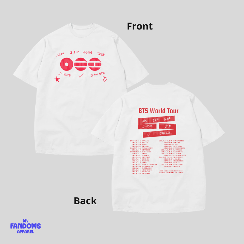 BTS - Arirang Tour  - KPop Inspired Tshirt Tees