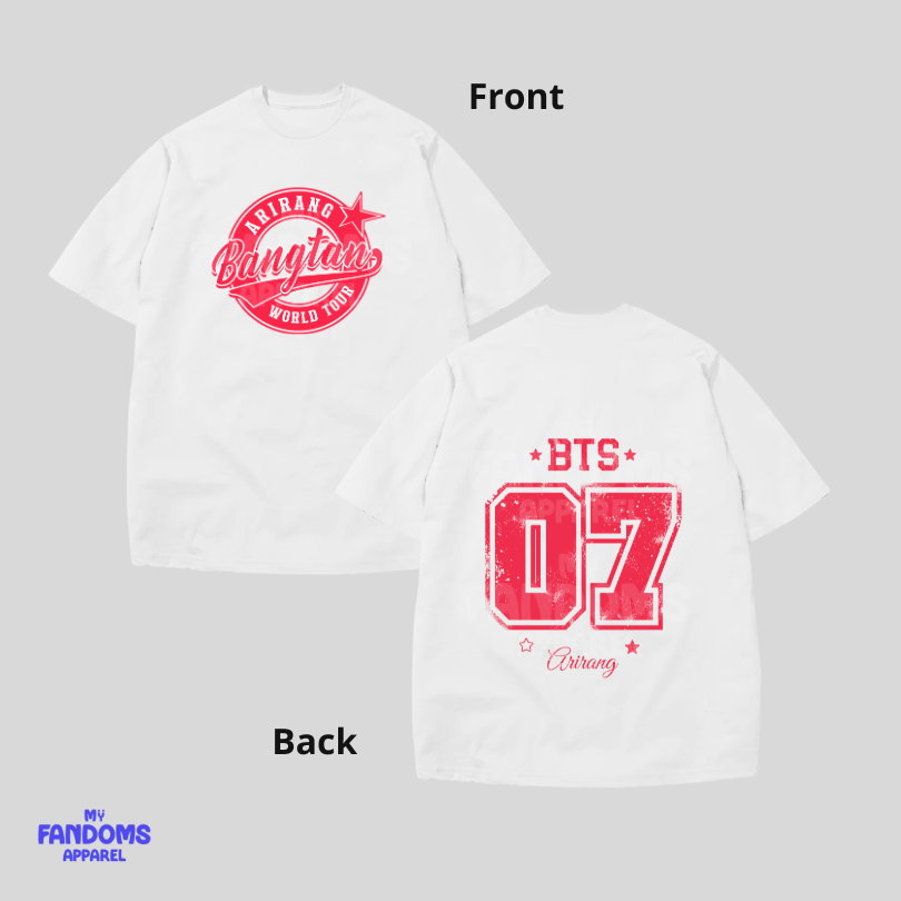BTS - Arirang Varsity- KPop Inspired Tshirt Tees