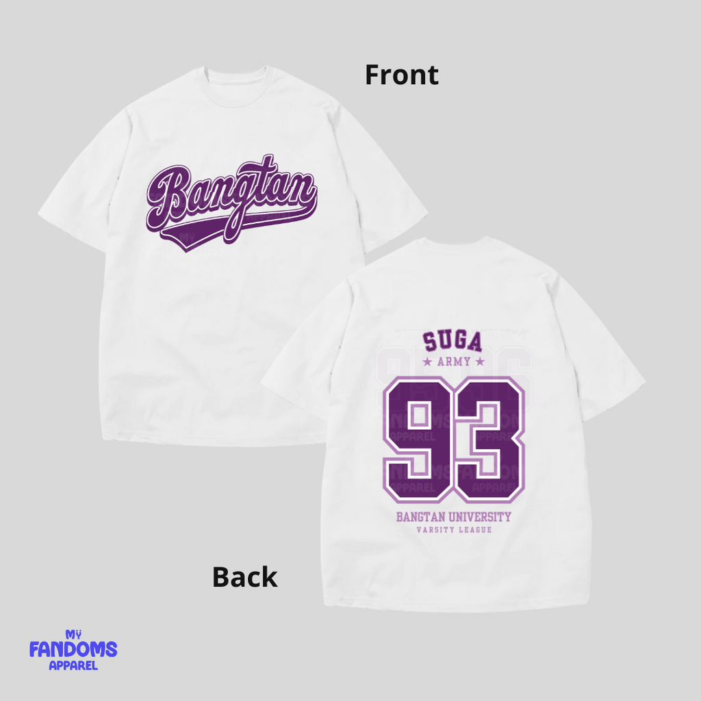 BTS - Suga Varsity Urban Tshirt Artist Inspired