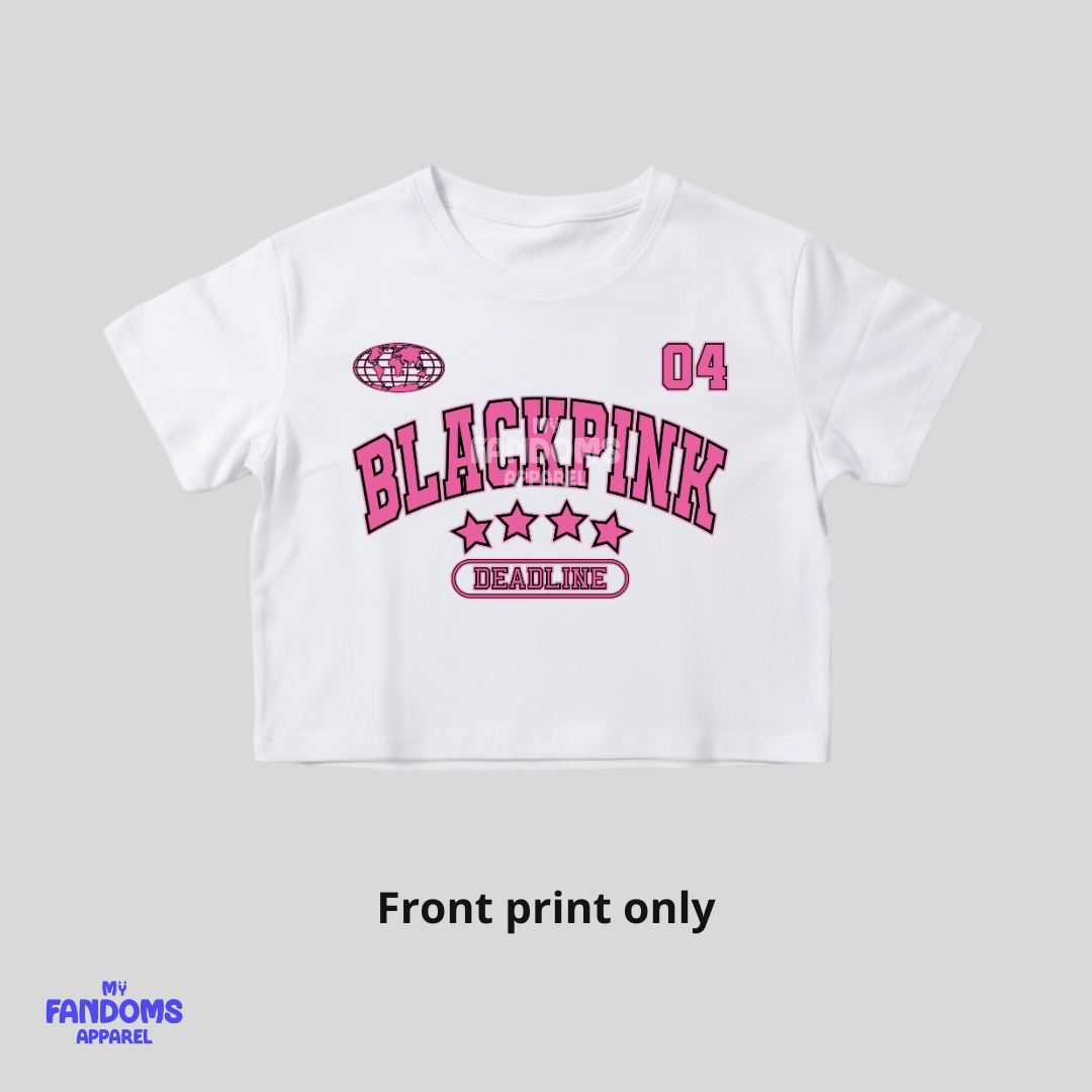 BLACKPINK “Varsity” Crop Top | K-Pop Inspired Fanmade Shirt