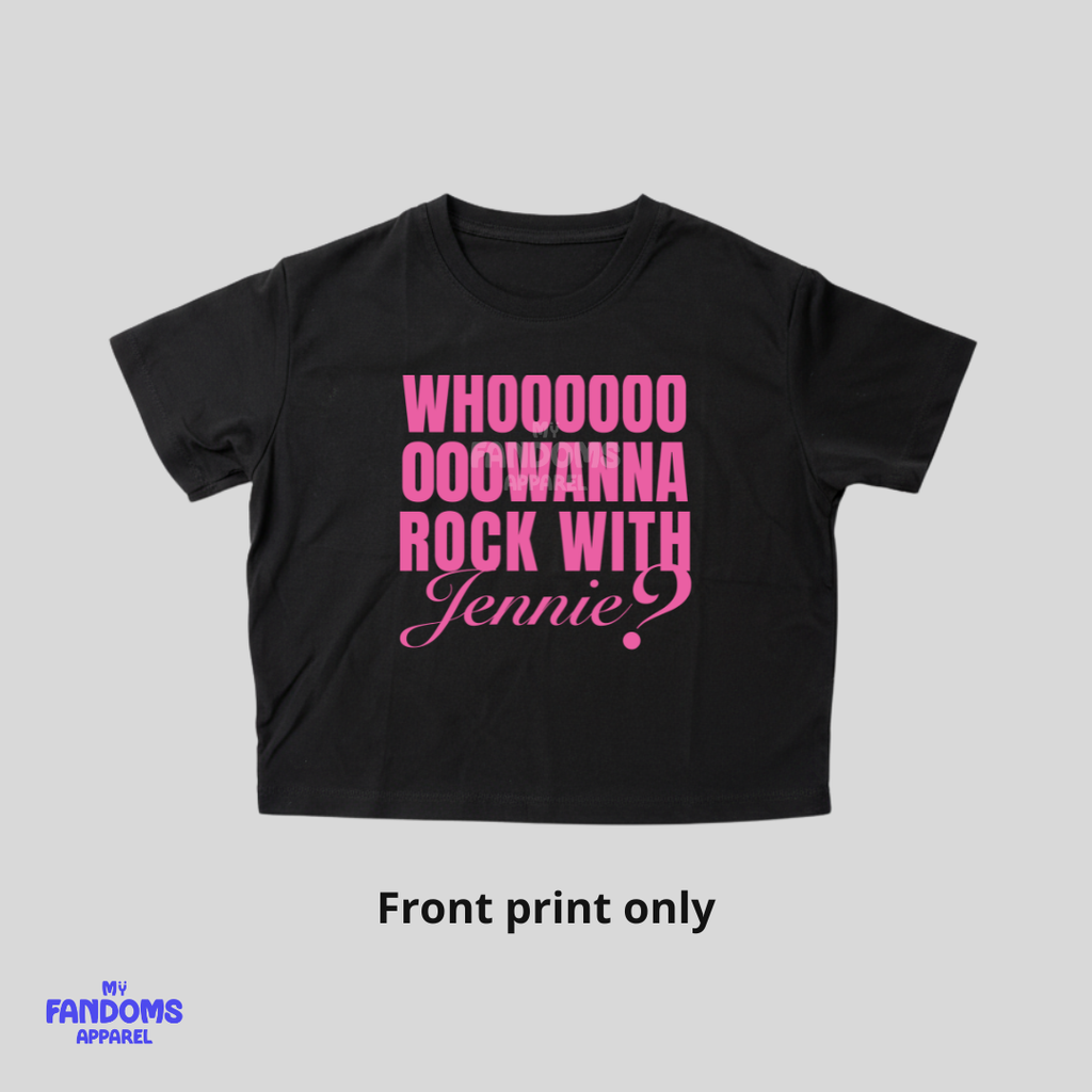 BLACKPINK Jennie “like Jennie” Crop Top | K-Pop Inspired Fanmade Tee