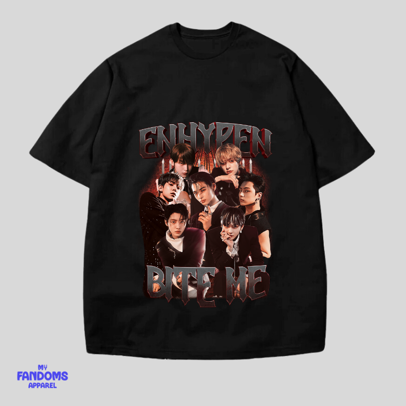 Enhypen Bite Me Bootleg - Streetwear KPop Tshirt Tees