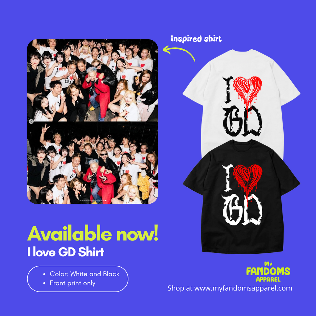 GD - I love GD Tour KPop Tshirt