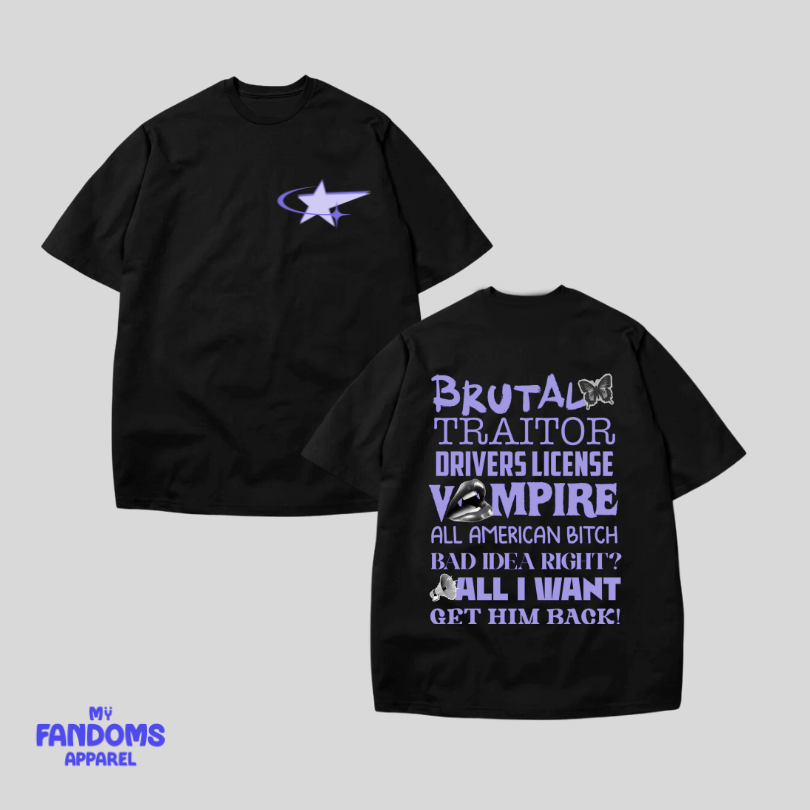 Olivia Rodrigo - Track list Inspired Tees