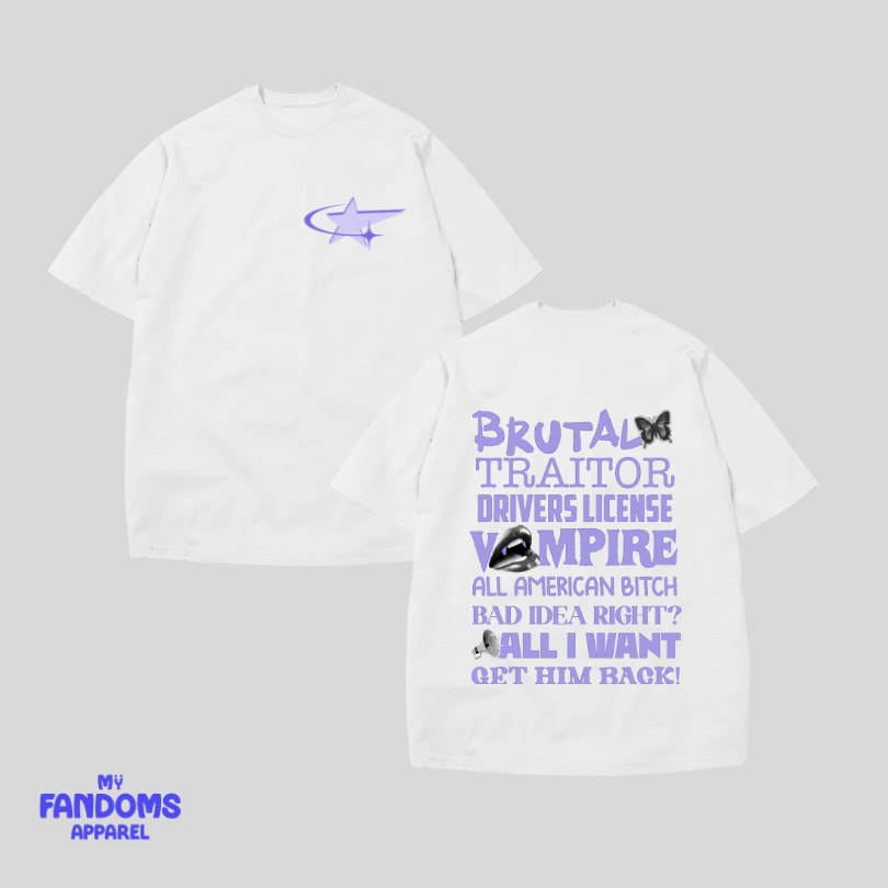 Olivia Rodrigo - Track list Inspired Tees